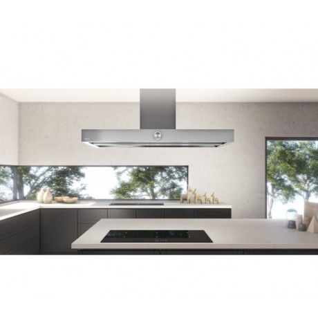 AIRFORCE Vis Boxy Island IX/A/120 120cm Inox Απορροφητήρας Εντοιχιζόμενος Νησίδα